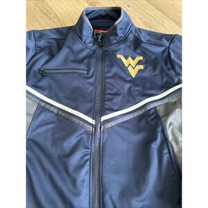 West Virginia University WVU College Fleece Lined Full Zip Jacket XL Embroidered